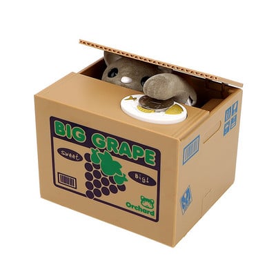 HOOMIN aranyos elektronikus pénzes dobozok automata panda macska lopott érmetartó malacperselyek gyerekeknek ajándék műanyag pénztartó dobozok lakberendezés