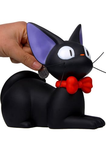 Πλαστική χαριτωμένη γάτα Piggy Bank Black Cat Jiji Χρηματοκιβώτιο χρηματοκιβωτίου νομισμάτων Κουτιά χρημάτων Παιδική τράπεζα Διακοσμήσεις επιτραπέζιου υπολογιστή Χειροτεχνία Δώρο