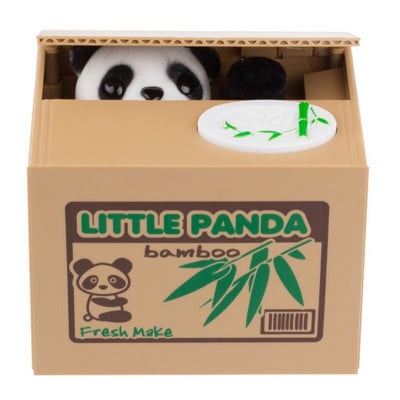 Persely Panda Automatikusan lop érméket Cent malacpersely Takarékpénztár Gyerek Pénzdoboz Gyerekajándékok
