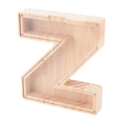 Anglų raidžių medinė pinigų laikymo dėžutė Piggy Bank Monetų banko kūryba anglų abėcėlės taupymo dėžutė Kalėdų namų dekoravimo dovana