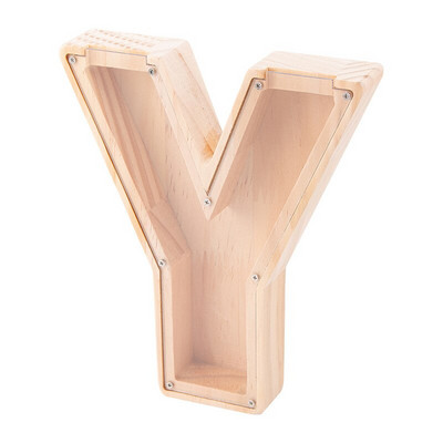 Anglų raidžių medinė pinigų laikymo dėžutė Piggy Bank Monetų banko kūryba anglų abėcėlės taupymo dėžutė Kalėdų namų dekoravimo dovana