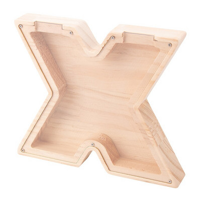 Anglų raidžių medinė pinigų laikymo dėžutė Piggy Bank Monetų banko kūryba anglų abėcėlės taupymo dėžutė Kalėdų namų dekoravimo dovana