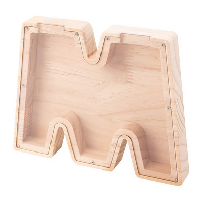 Anglų raidžių medinė pinigų laikymo dėžutė Piggy Bank Monetų banko kūryba anglų abėcėlės taupymo dėžutė Kalėdų namų dekoravimo dovana