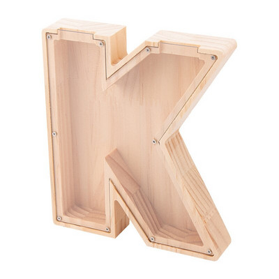 Anglų raidžių medinė pinigų laikymo dėžutė Piggy Bank Monetų banko kūryba anglų abėcėlės taupymo dėžutė Kalėdų namų dekoravimo dovana