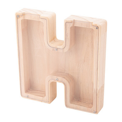 Anglų raidžių medinė pinigų laikymo dėžutė Piggy Bank Monetų banko kūryba anglų abėcėlės taupymo dėžutė Kalėdų namų dekoravimo dovana