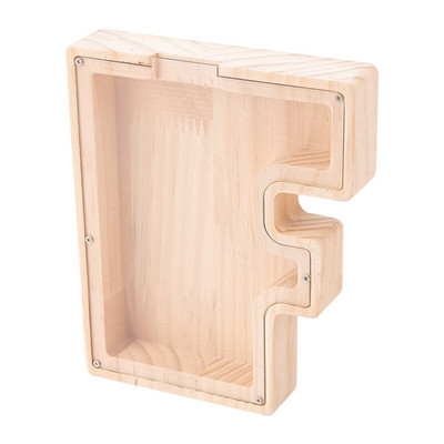 Anglų raidžių medinė pinigų laikymo dėžutė Piggy Bank Monetų banko kūryba anglų abėcėlės taupymo dėžutė Kalėdų namų dekoravimo dovana