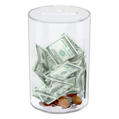 Skaidrus akrilo taupyklės cilindrinis didelės talpos taupyklės skaidraus taupyklės indelis grynieji pinigai ir monetos