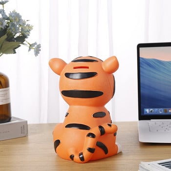 Μεγάλο μέγεθος Tiger Money Box Κουμπαράς για παιδιά Παιδιά Αγόρια Παιχνίδια Δώρο Βινυλίου Φιγούρες ζώων Ταμιευτήριο για νομίσματα Χρηματοκιβώτιο