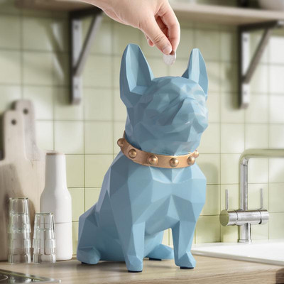 Piggy Bank figura művészi kutya pénzes doboz pot gyermek ajándék kék