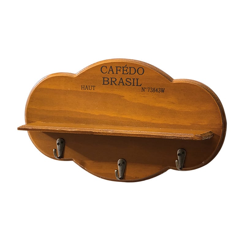 Geantă în formă de nor Sala de joacă Chei din lemn Bucătărie pentru copii Raft plutitor Umbrelă Creșă Birou cu cârlige Agățat pe perete Decor acasă