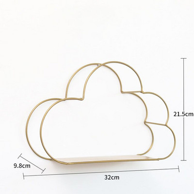 Vasfelhő alakú fali polc tároló állvány Otthon Fali dekoráció Lebegő polcok Hálószoba polc Dekoratív fali függő kézműves termékek