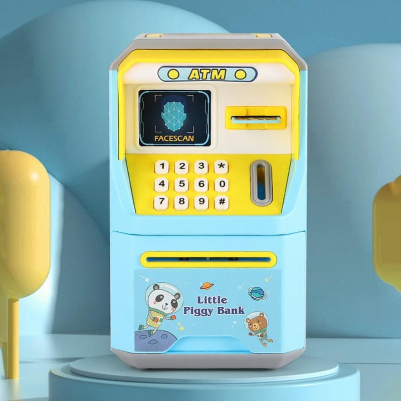 Érmemegtakarító tégely Aranyos asztali dísz elektronikus malacpersely Pénzmegtakarítási edény karácsonyi ajándék gyerekeknek malacpersely ATM-kímélő