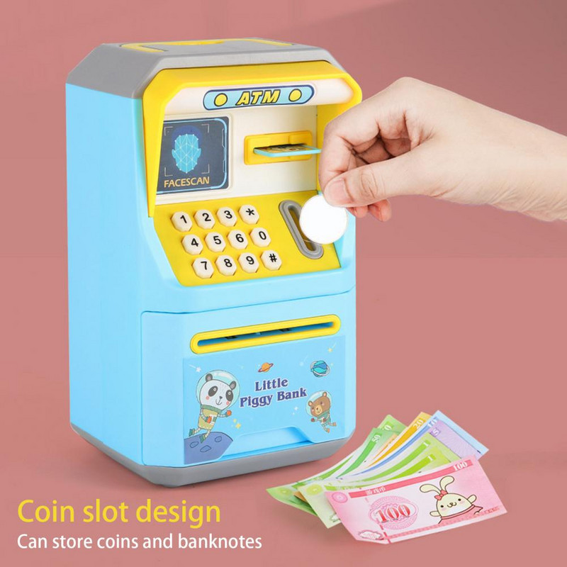 Érmemegtakarító tégely Aranyos asztali dísz elektronikus malacpersely Pénzmegtakarítási edény karácsonyi ajándék gyerekeknek malacpersely ATM-kímélő