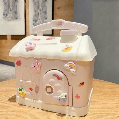 Aranyos házi pénzes doboz 3D-s matricával Kawaii malacpersely gyerekeknek felnőtteknek nagy méretű takarékdoboz érmékhez Bankjegyek születésnapi ajándék