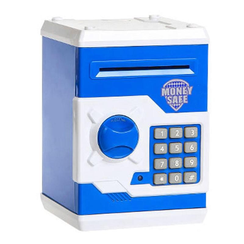 Elektronikus Piggy Bank ATM Jelszó Pénzdoboz Készpénz Érmék Takarékdoboz ATM Bank Automata Széf Befizetés Bankjegy Karácsonyi Ajándékok