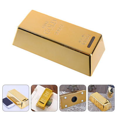 Bankgold Fakepiggykidssaving Boys Box Bullion Paperweight Storage Μπομπονιέρα καινοτομία Pirate Brick Golden Party Savings Supplies