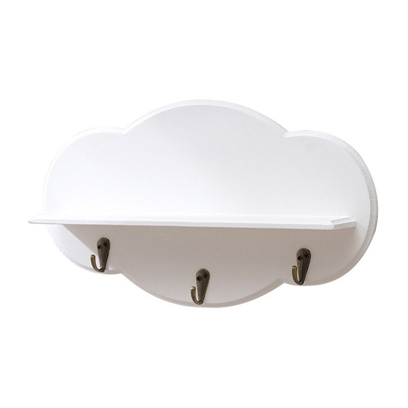 Falra akasztható táska Lebegő polc Baba Csecsemő Fürdőszoba Gyerekszoba Otthoni dekoráció Felhő alakú kampókkal Esernyő Gyermekkulcsok Játszószoba