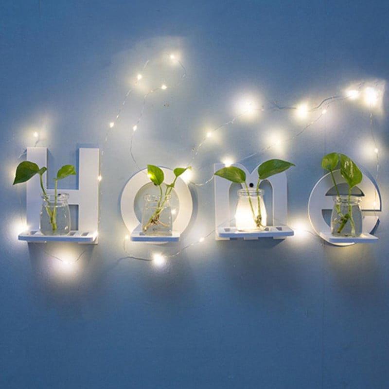 4db HOME LOVE Letter fali függesztő cserepes növénytároló polctartó szoba dekoráció