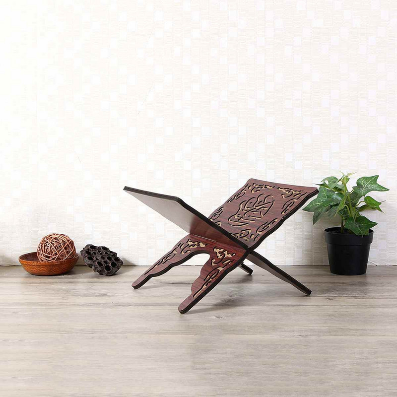 Koranas musulmonų 3 spalvų medinis knygų stovo laikiklis Dekoratyvinė lentyna Nuimama Ramadano Alacho islamo dovana rankų darbo medinės knygos dekoras