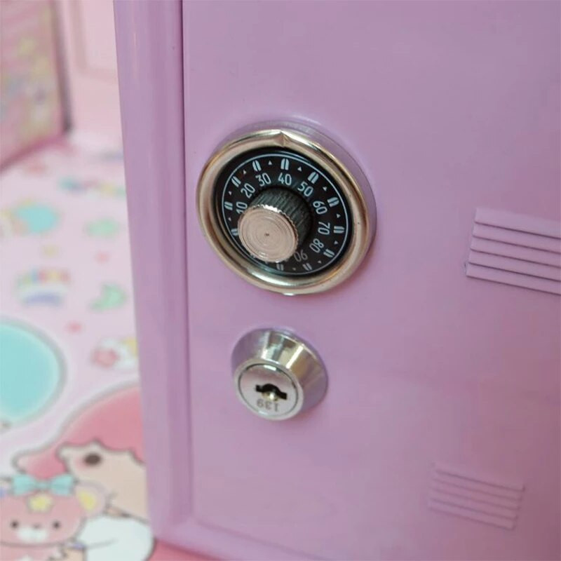 Kawaii ATM Pénztár Jelszó Digitális érmék Készpénzes befizetési széf Szervező Mini Szekrény Pénztár Piggy Bank ajándék