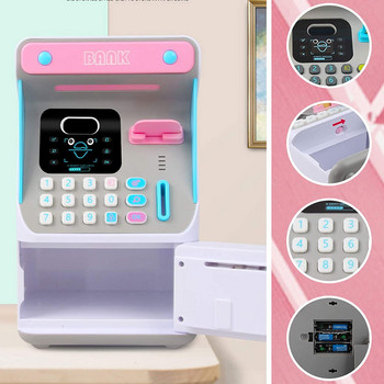 Μηχάνημα ATM Κουτί μετρητών χωρίς ηλεκτρικό χαρτί αυτόματης κύλισης Τραπεζογραμμάτιο Παιδικό δώρο Ηλεκτρονικός κουμπαράς Προσομοιωμένη αναγνώριση προσώπου καυτό
