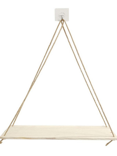 Prémium fa hinta függesztő kötél falra szerelhető lebegő polcok növény virágcserepek beltéri fali dekoráció egyszerű kialakítású lakberendezés