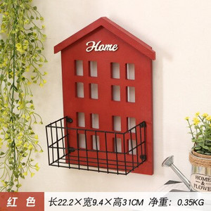 Raft creativ din fier Casă din lemn Suport de depozitare pe perete Dormitor decorativ Camera de zi Rafturi metalice pentru chei Suport pentru telefon Decor acasă