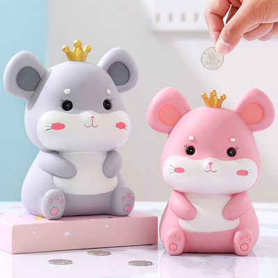 Το Cartoon Mouse Cat Piggy Bank μπορεί να αποθηκεύσει και να πάρει μακριά από Vinyl Cunte Coin Bank Kawaii Money Boxes Δώρο για παιδιά