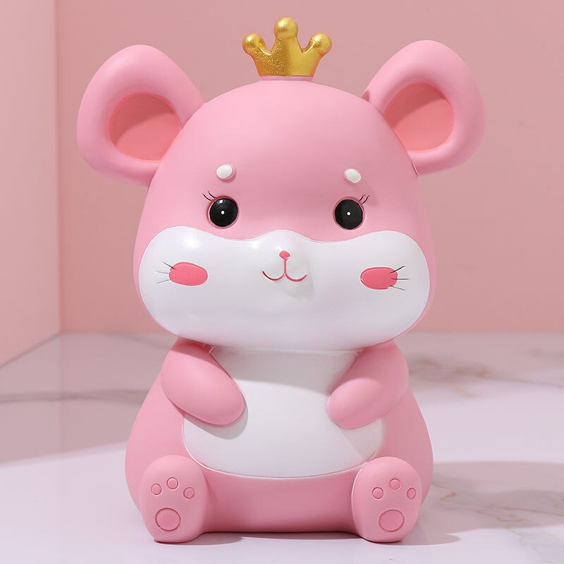 Rajzfilm egér macska malacpersely tárolható és elvihető cseppálló vinyl aranyérme bank Kawaii pénzes dobozok ajándék gyerekeknek
