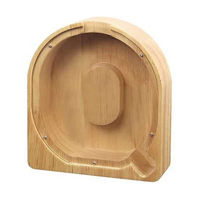 O la Z Cutie de economisire cu alfabet englezesc creativ Literă engleză Cutie de depozitare a banilor din lemn Borcan personalizat Pușculiță Coin Bank