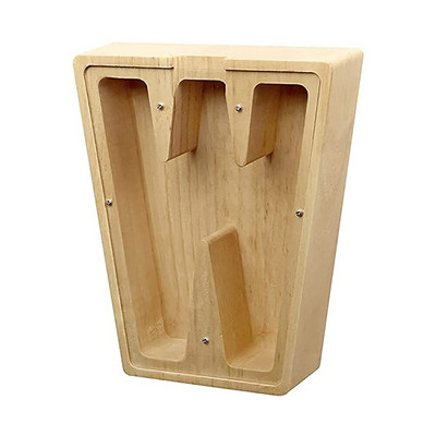 O la Z Cutie de economisire cu alfabet englezesc creativ Literă engleză Cutie de depozitare a banilor din lemn Borcan personalizat Pușculiță Coin Bank