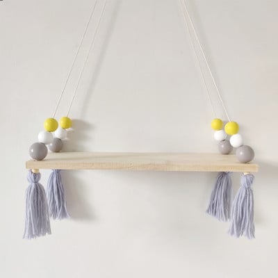 Ukrasna drvena polica za dječju sobu Zidne viseće police od prirodnog drva Dječja soba Baby Bory Girl Polica za odlaganje za dječju sobu Dekoracija