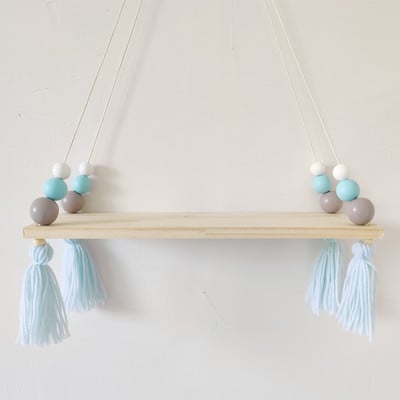 Ukrasna drvena polica za dječju sobu Zidne viseće police od prirodnog drva Dječja soba Baby Bory Girl Polica za odlaganje za dječju sobu Dekoracija