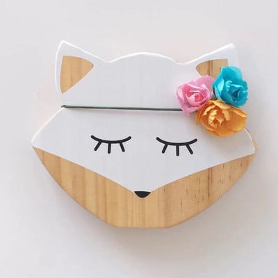 Ukrasna drvena polica za dječju sobu Zidne viseće police od prirodnog drva Dječja soba Baby Bory Girl Polica za odlaganje za dječju sobu Dekoracija