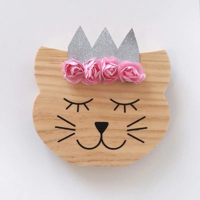 Ukrasna drvena polica za dječju sobu Zidne viseće police od prirodnog drva Dječja soba Baby Bory Girl Polica za odlaganje za dječju sobu Dekoracija