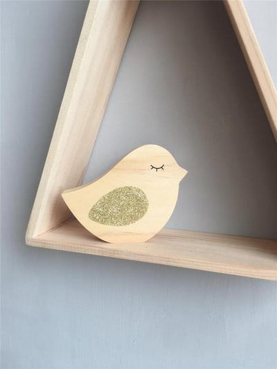 Ukrasna drvena polica za dječju sobu Zidne viseće police od prirodnog drva Dječja soba Baby Bory Girl Polica za odlaganje za dječju sobu Dekoracija