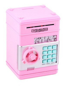 Elektronikus Piggy Bank ATM Jelszó Pénzdoboz Pénztári érmék Takarékdoboz ATM banki széf Automata befizetés bankjegy karácsonyi ajándék