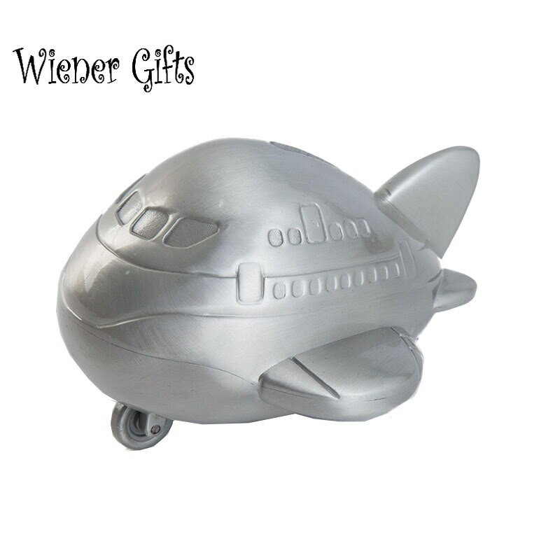 Naujos metalinės lėktuvo formos Piggy Bank Monetų banko taupyklė Pinigų dėžutė Vaikų Pinigų Bankai Dovanos namų dekoravimui Gimtadienio taupymo dėžutė