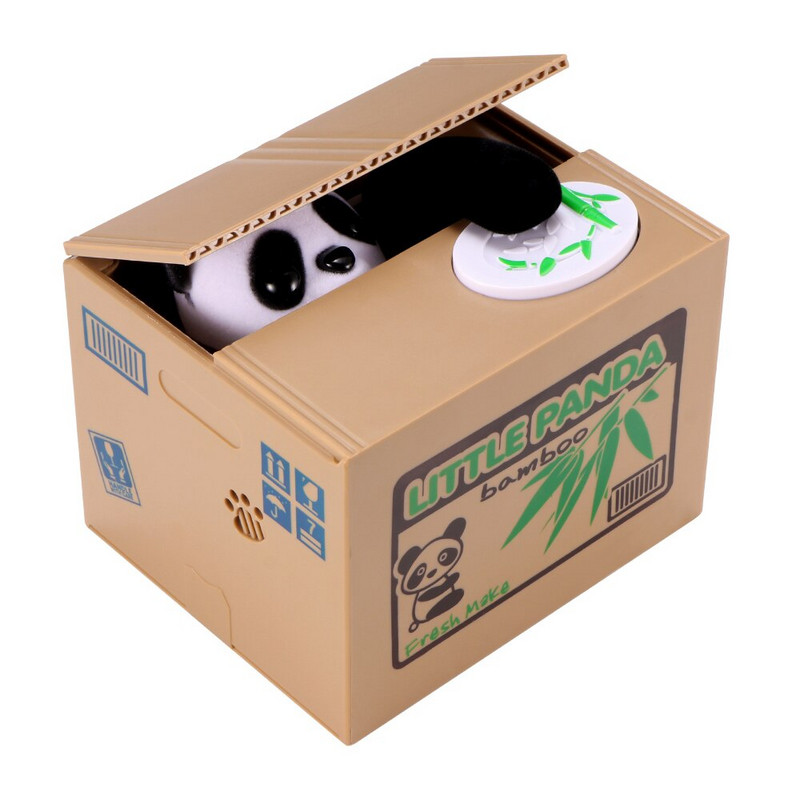 Panda Cat Thief Malacpersely Elektronikus Pénztakarékos doboz Automata lopott érme persely felnőtteknek Gyerekeknek Ajándék Játékok