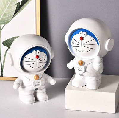 Cartoon Outer Space Doraemon Resin Piggy Bank Κέρμα Τράπεζα Κουτί χρημάτων Εξοικονόμηση χρημάτων Δεξαμενή εξοικονόμησης χρημάτων Δοχείο στυλό Διακόσμηση σπιτιού Δώρο