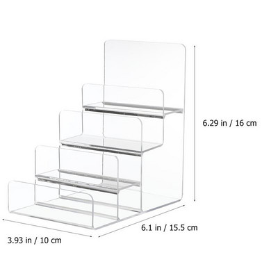 Akrilo laikymo lentynos organizatorius trapecijos formos laikymo lentyna Piniginės lentyna kelių sluoksnių laikymo lentyna Piniginės ekrano stovas papuošalų lentyna