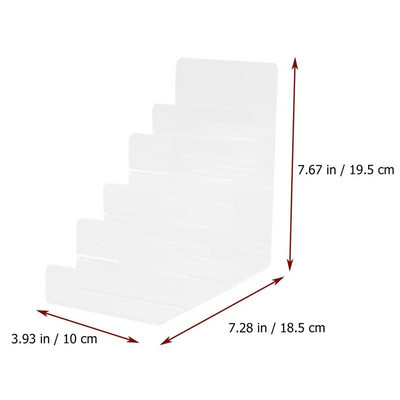 Akrilo laikymo lentynos organizatorius trapecijos formos laikymo lentyna Piniginės lentyna kelių sluoksnių laikymo lentyna Piniginės ekrano stovas papuošalų lentyna
