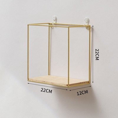 Falra szerelhető lebegő polc, négyzet alakú vasállvány Nappali Hálószoba Díszkönyv Virágcserepek Kijelző polcok Otthoni kiegészítők