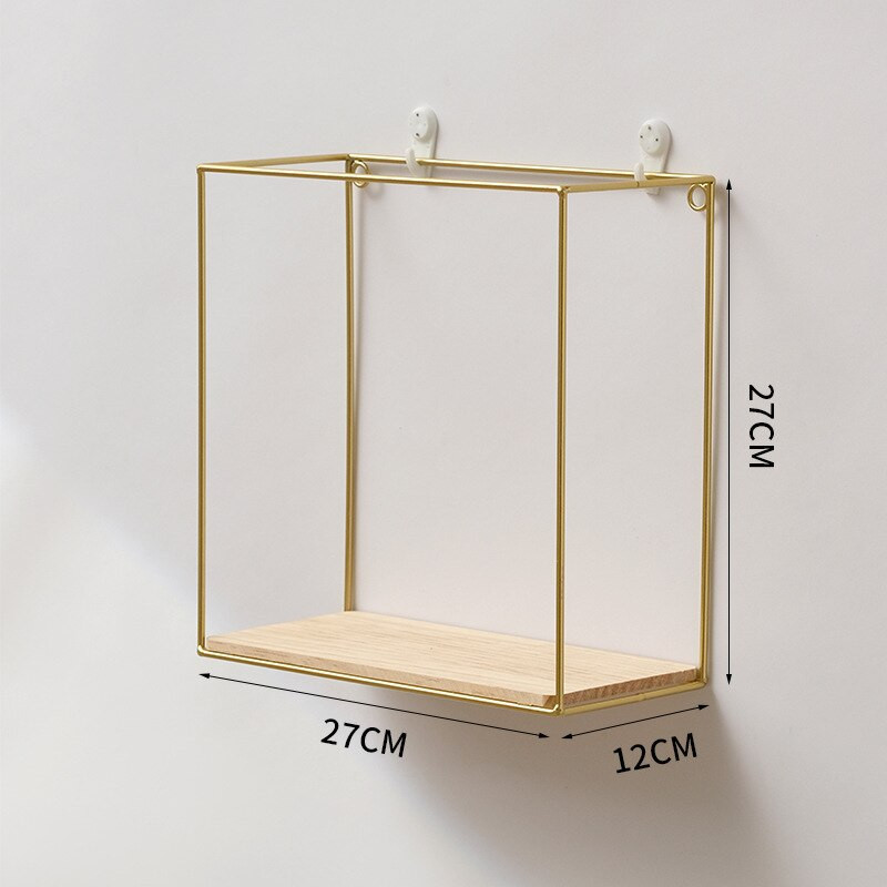 Falra szerelhető lebegő polc, négyzet alakú vasállvány Nappali Hálószoba Díszkönyv Virágcserepek Kijelző polcok Otthoni kiegészítők