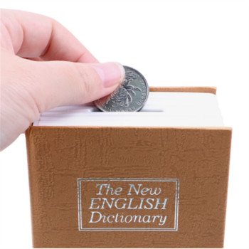 Creative Dictionary Coin Piggy Banks Βιβλίο Κουτί εξοικονόμησης χρημάτων Σπίτι Ασφάλεια Θυρίδα ασφαλείας Δώρο γενεθλίων για παιδιά