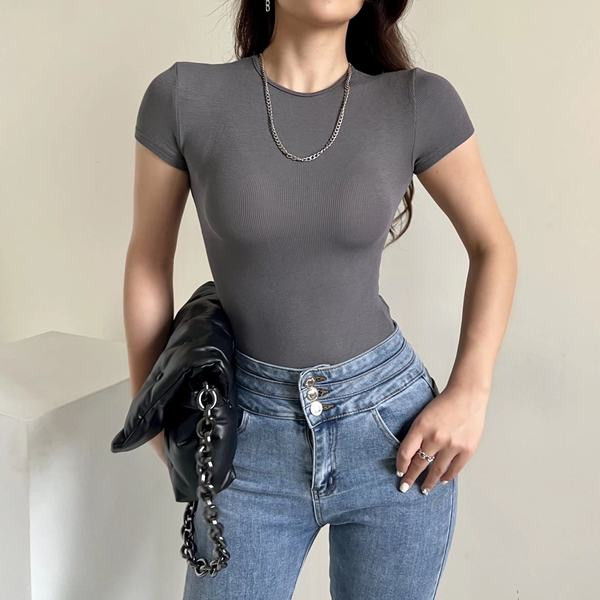 Tiszta női body - rövid ujjú