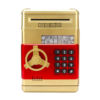 Elektronikus malacpersely ATM Jelszó Pénzdoboz Készpénz Érmék Takarékdoboz ATM bankgép széf Automata befizetés gyerekeknek karácsonyi ajándék