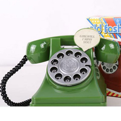 Retro telefon malacpersely műanyag kreatív ajándék gyerekeknek otthoni nappali boros szekrény dekoratív díszek kézműves
