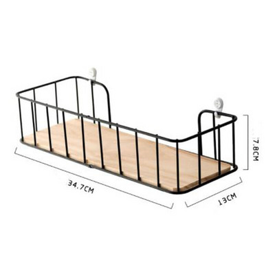 1db fekete horgok vaskeretes tároló állvány Egyszerű fali polc díszek fából készült szoba dekoráció otthoni dekoráció stílusa házőrző
