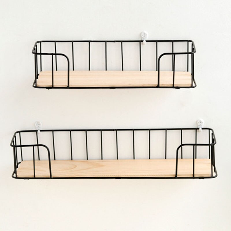 1db fekete horgok vaskeretes tároló állvány Egyszerű fali polc díszek fából készült szoba dekoráció otthoni dekoráció stílusa házőrző